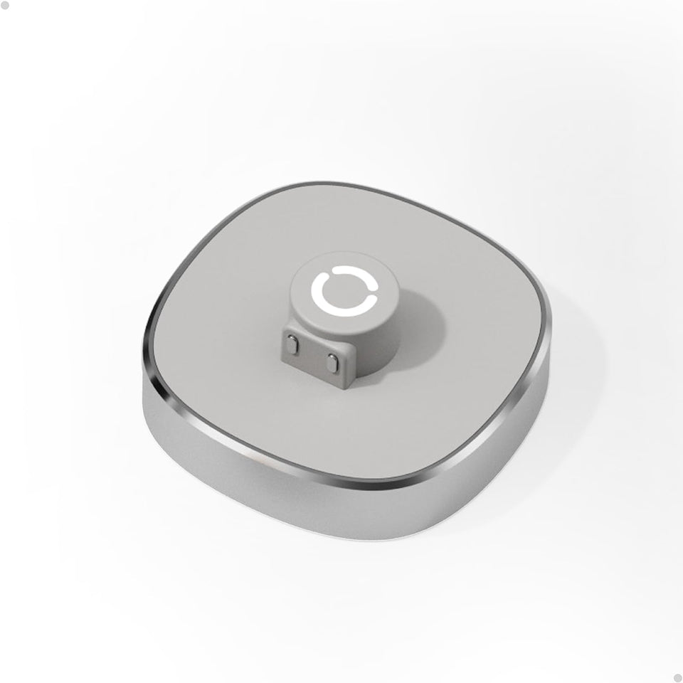 RingConn front view of charging dock showing clean design and stable hold benefit