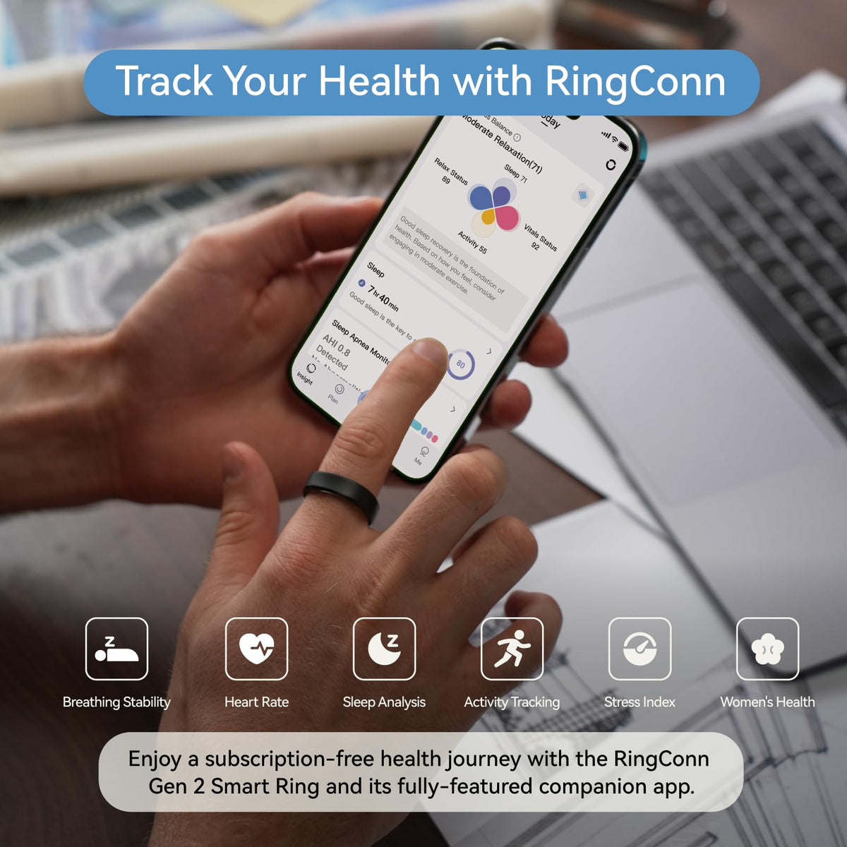 RingConn Gen 2 offers no-subscription continuous health monitoring