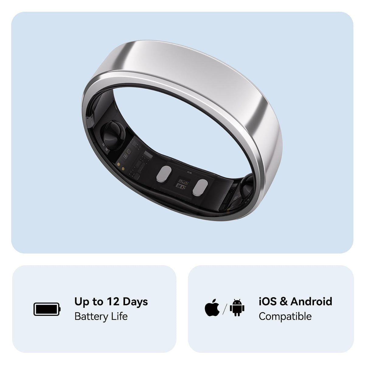 Ultra-thin RingConn Gen 2 silhouette on finger