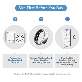 RingConn Gen 2 sizing kit helps you find a comfortable, accurate fit.