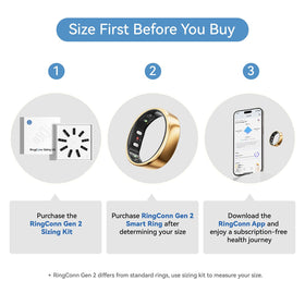 RingConn Gen 2 sizing kit used to ensure precise, comfortable fit.