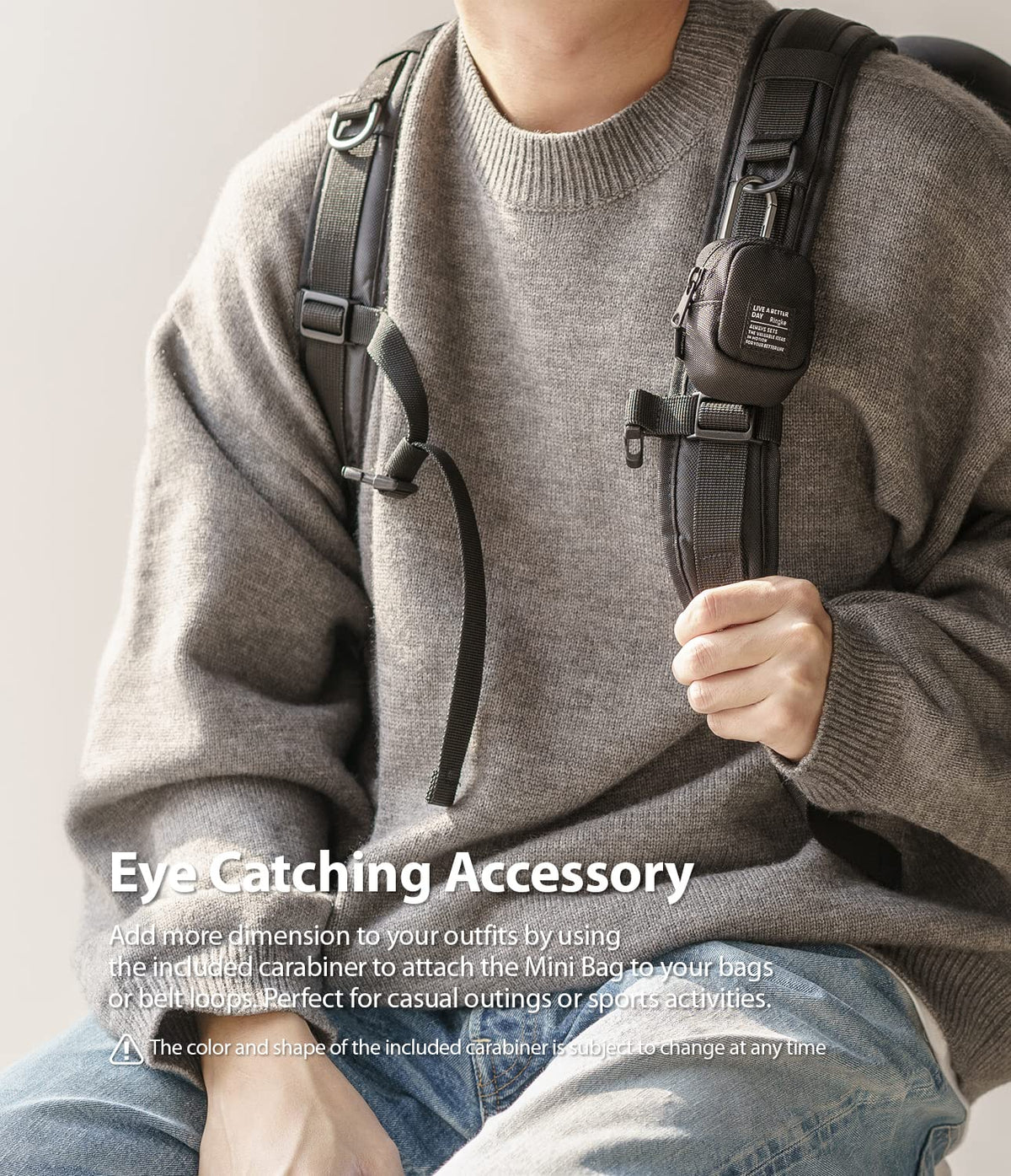 Ringke Mini Pouch Block compatible with AirPods models for secure carry