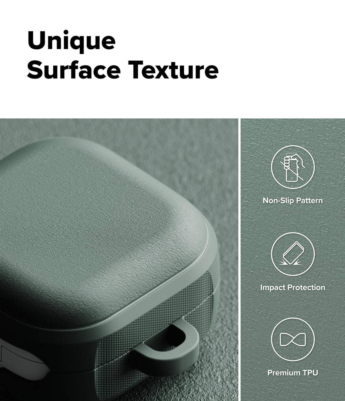 Ringke case clipped by carabiner to backpack showing convenient hands-free carry