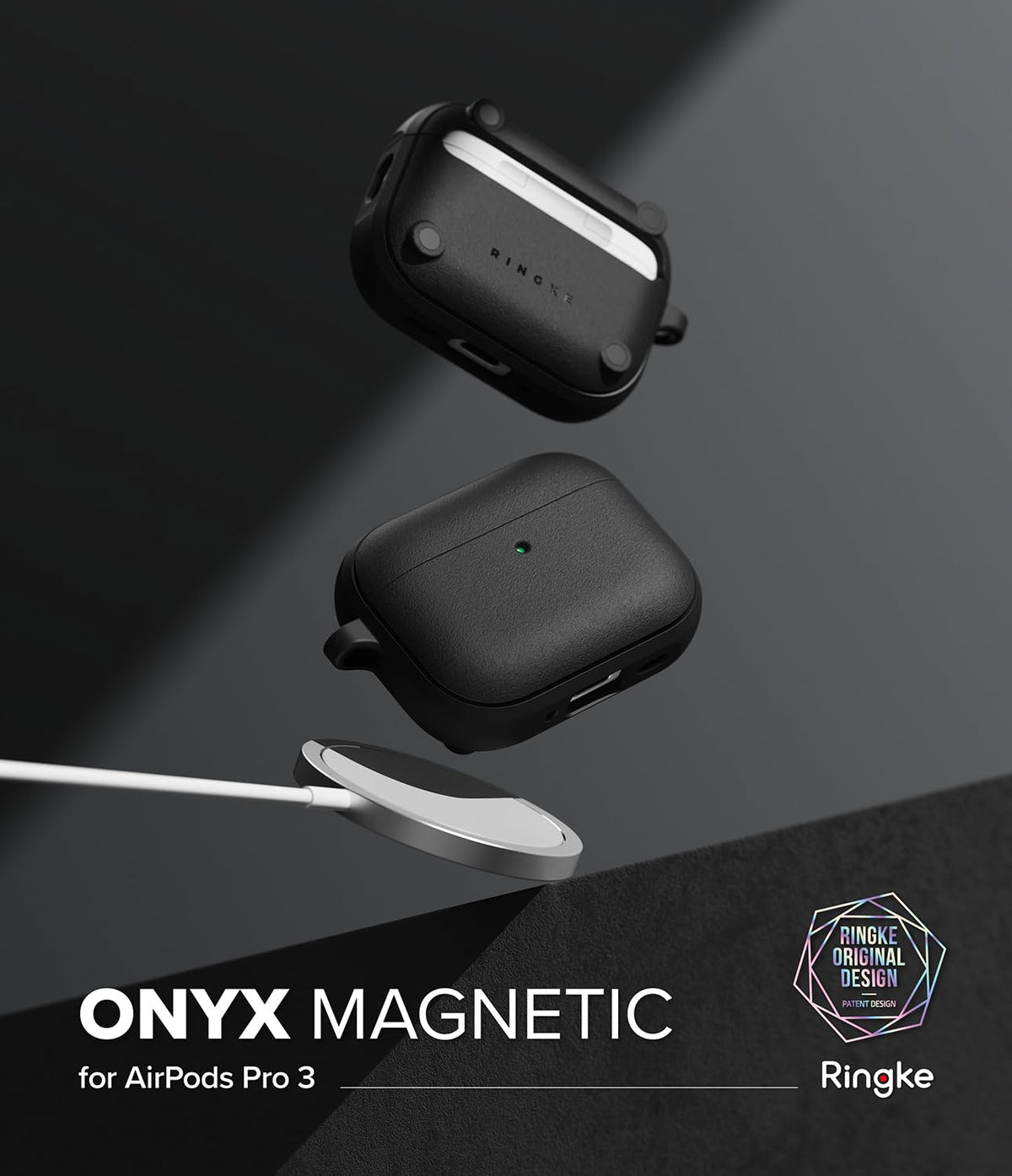 Ringke Onyx on tabletop next to coffee and keys illustrating everyday carry