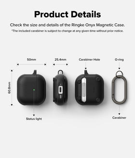 Ringke Onyx Magnetic AirPods 4 case black packaging showcase.