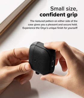 Ringke Onyx Magnetic AirPods 4 case lightweight TPU for comfortable handling.