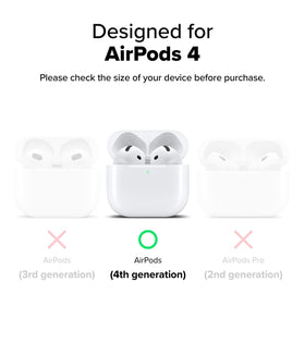 Ringke Onyx Magnetic AirPods 4 case side profile highlighting lightweight comfort.