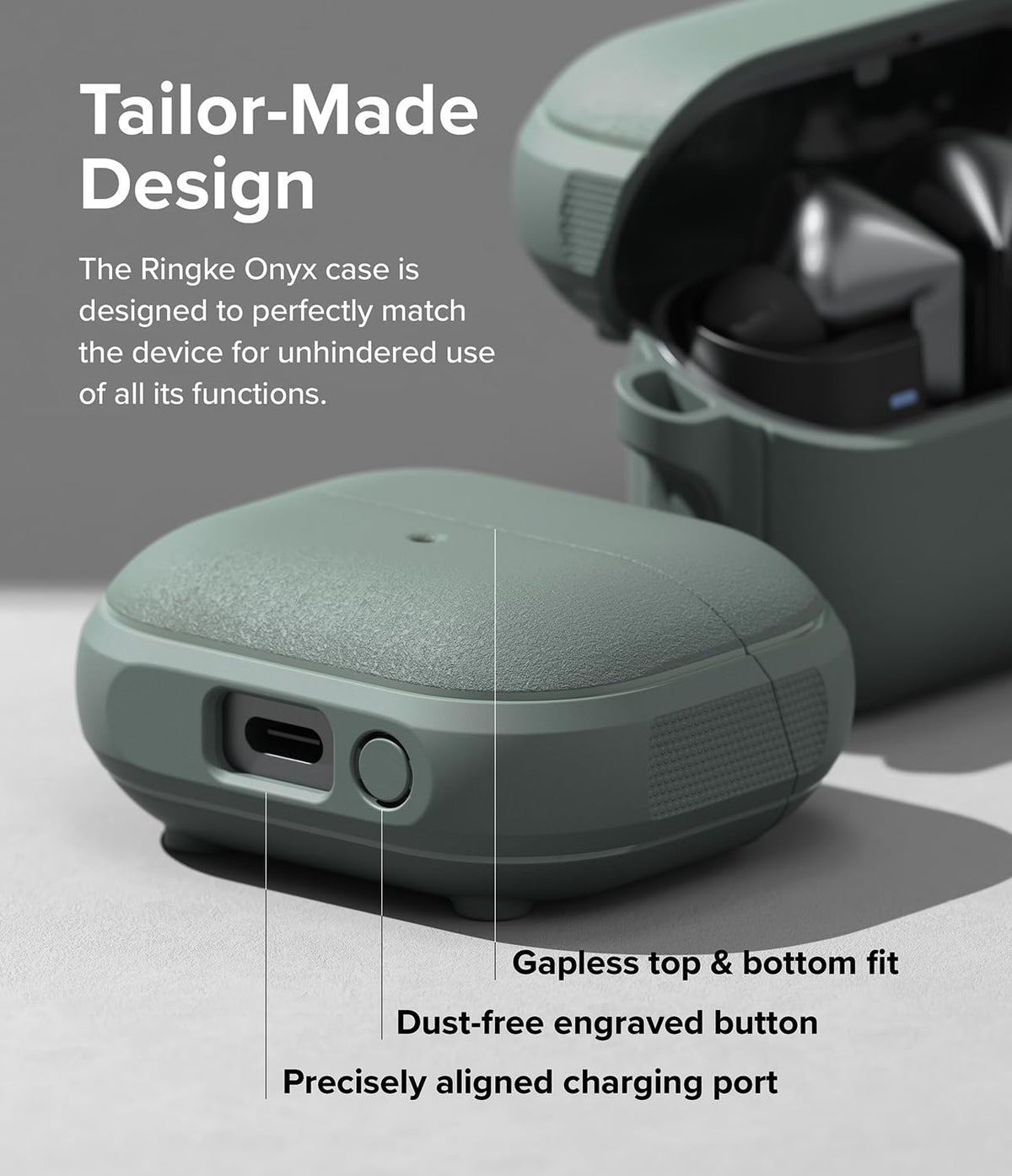 Ringke Onyx Magnetic held in hand demonstrating non-slip pattern and comfortable feel