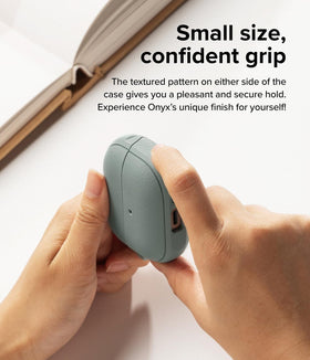 Ringke Onyx Magnetic aligning on MagSafe pad to illustrate magnetic compatibility and charging