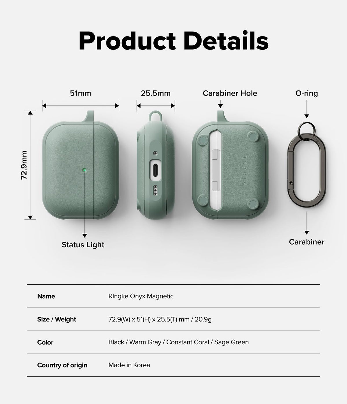 Ringke Onyx Magnetic surface repelling oil and dirt for clean appearance