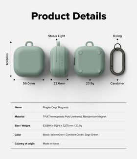 Ringke next to coins showing compact scale and lightweight portability