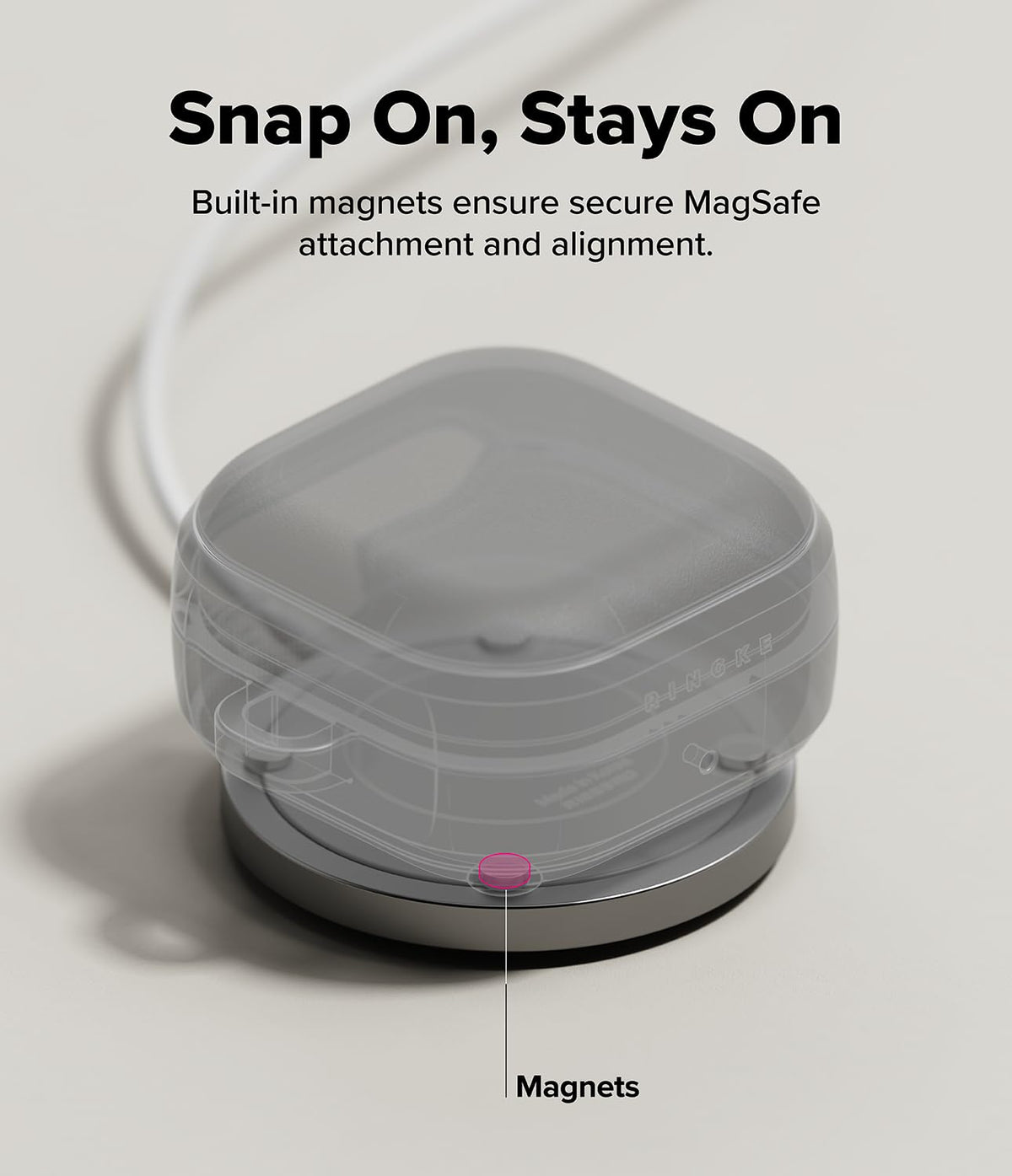Ringke side profile showing precise charging port access and easy cable fit