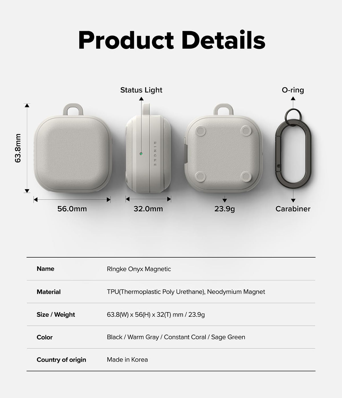 Open Ringke Onyx with Galaxy Buds inside showing precise fit and access