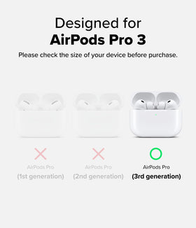 Ringke UX Magnetic AirPods Pro 3 case side view highlights slim profile and secure grip