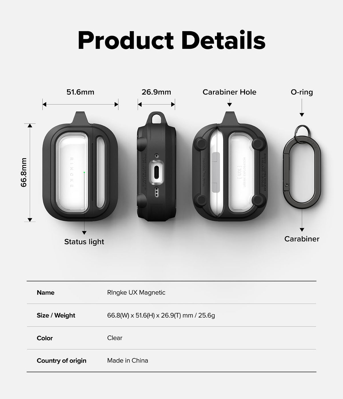 Ringke UX Magnetic AirPods Pro 3 case packaging box included