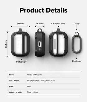 Ringke UX Magnetic AirPods Pro 3 case packaging box included