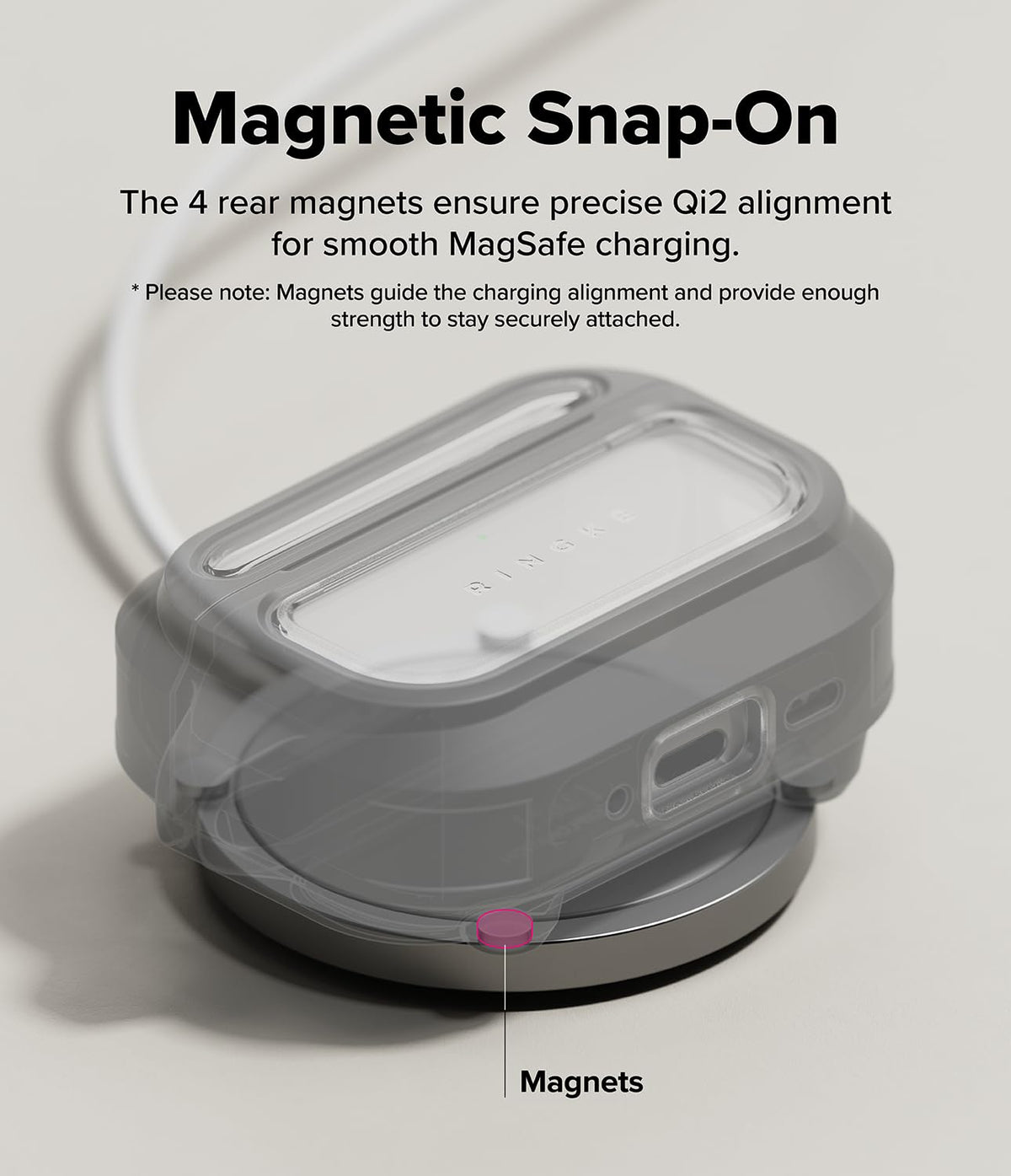 Ringke UX Magnetic AirPods Pro 3 case shockproof TPU frame for rugged durability