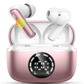 Rinsmola Bluetooth 54 headphones with case for on-the-go listening.