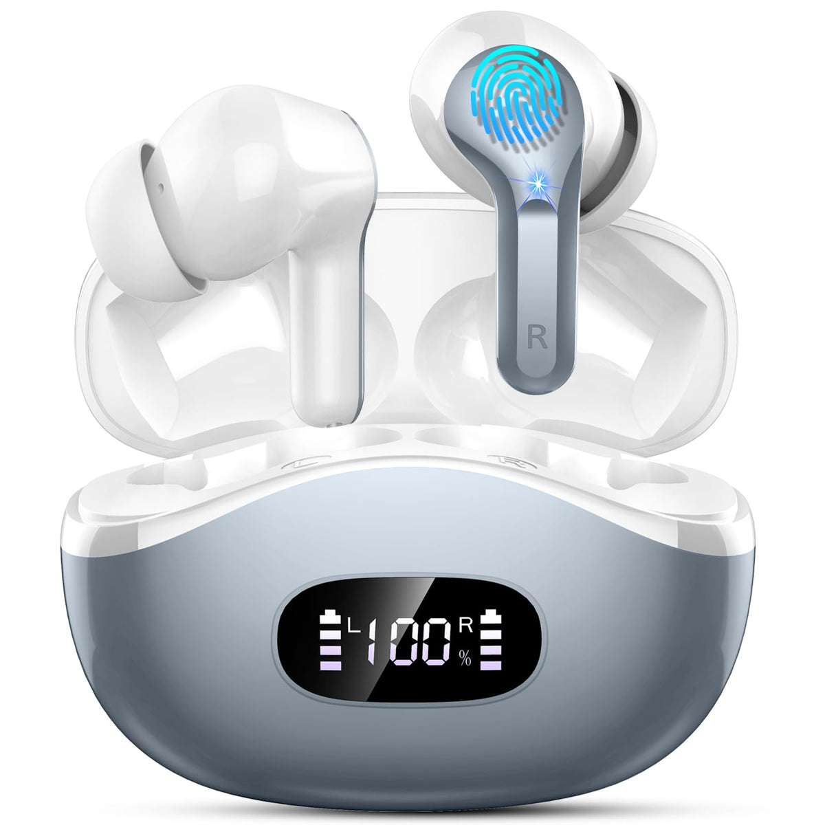 Rinsmola earbuds with compact charging case for travel and convenience