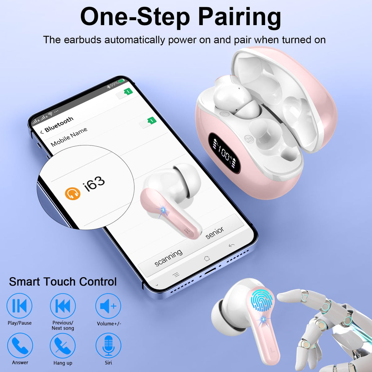 Rinsmola touch controls enable quick volume and track changes
