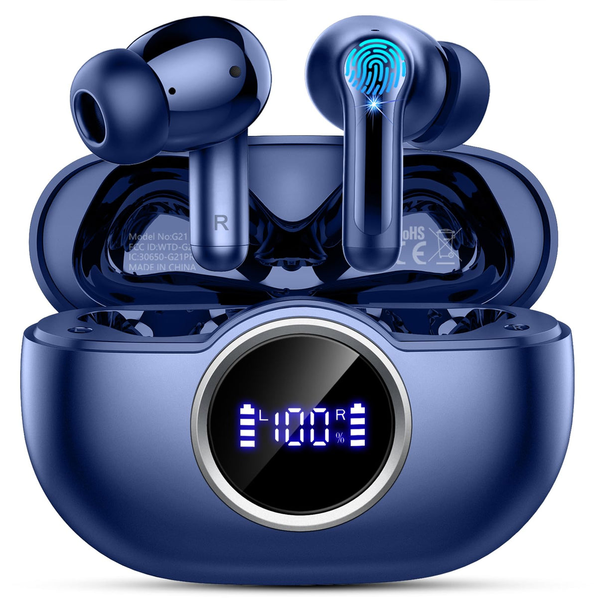 Rinsmola G21Pro earbuds closed, secure comfort and clear audio on the move