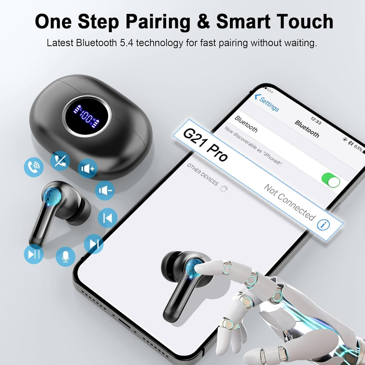 Rinsmola G21Pro smart touch controls for effortless operation