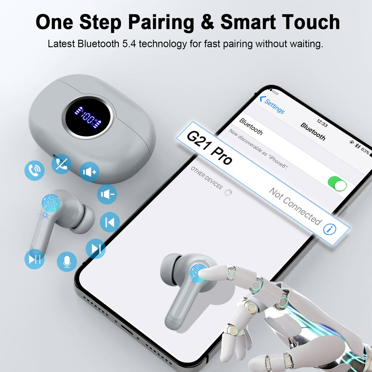 Rinsmola G21Pro USB-C charging port for quick power