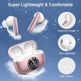 Rinsmola lightweight 3.6 g earbuds reduce fatigue during extended listening.