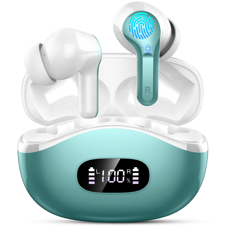 Rinsmola wireless earbuds charging case with LED indicators for extended playtime