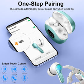 Rinsmola wireless earbuds touch controls manage calls and music easily