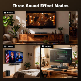 RIOWOIS Bluetooth 5.3 pairing enables wireless audio from devices.