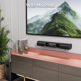 RIOWOIS sound bar in a living room setup for immersive listening.