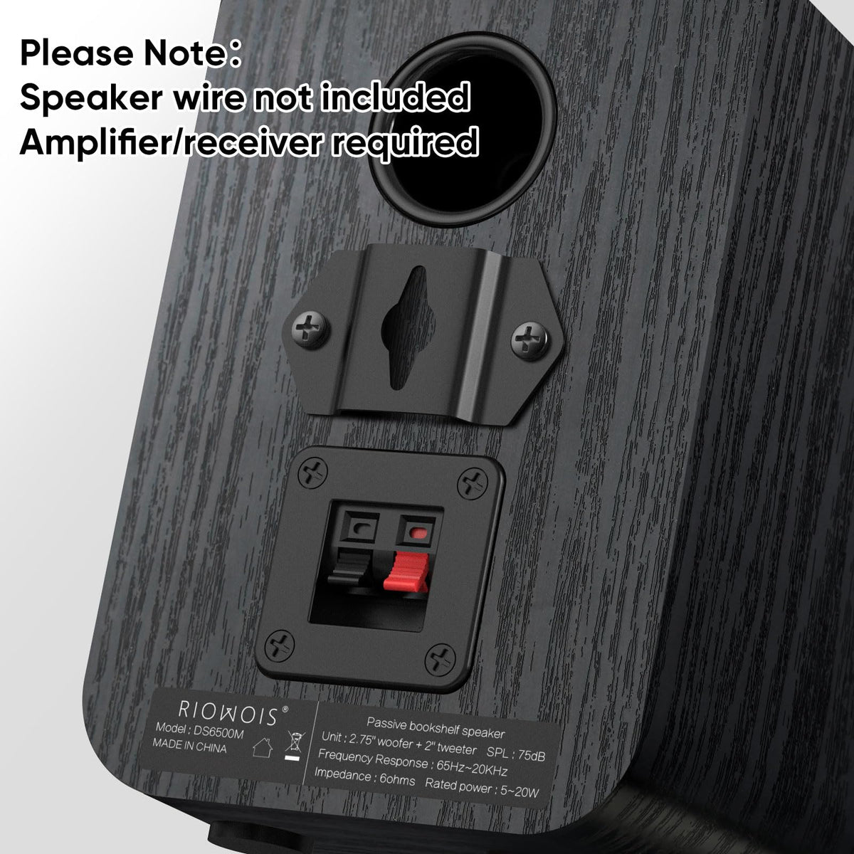 RIOWOIS speakers wall-mounted in living room improving surround positioning and immersion