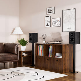 RIOWOIS wood-grain finish adds timeless style to living rooms and desks