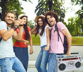 Riptunes RACR510BT Bluetooth pairing enables wireless streaming from devices.