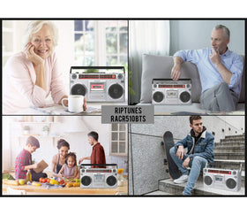 Riptunes RACR510BT USB and Micro SD ports for quick music transfer.