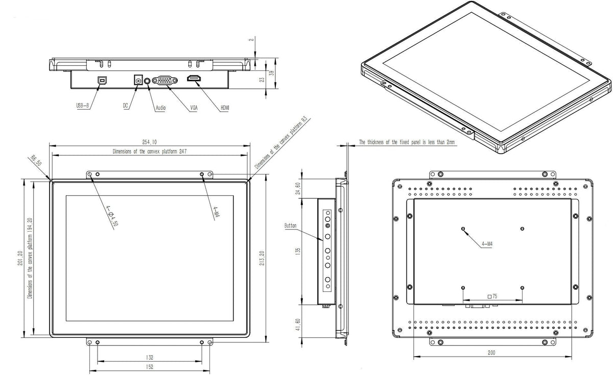 RIUIIN panel-mount option for clean, secure installation.