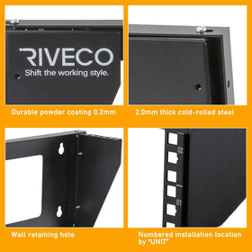 RIVECO 5U rack interior with clean cable management
