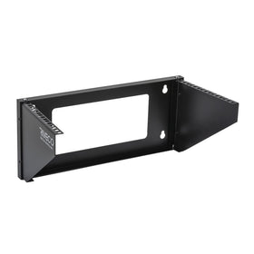 RIVECO 5U wall mount rack front view showing compact profile and black finish
