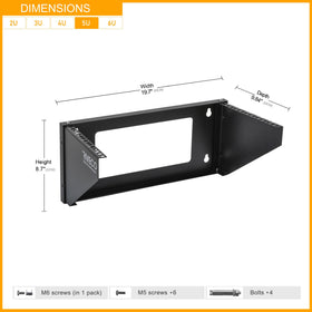 RIVECO 5U rack mounted on wall demonstrating versatility