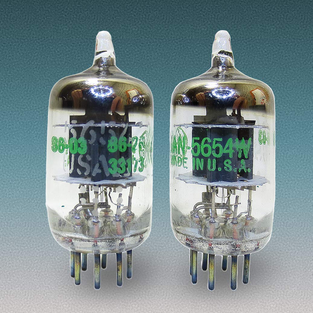Riverstone Audio tubes installed in amplifier socket for improved sound consistency