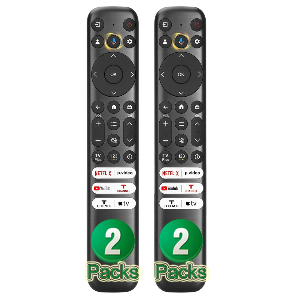 RIVIERA RC813 two-pack remote front view for TCL Google TV with simple layout