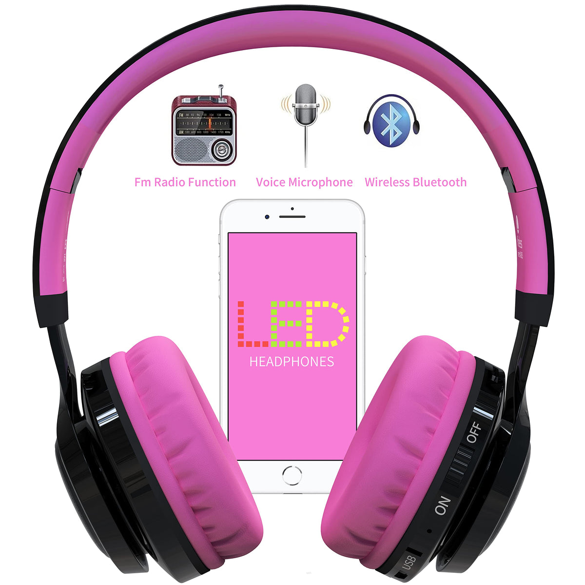 Riwbox AB005 headphones folded compact for easy carrying on trips.