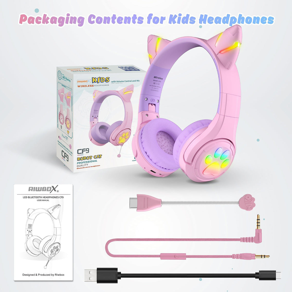 Riwbox CF9 skin-friendly ear pads offering soft breathable comfort