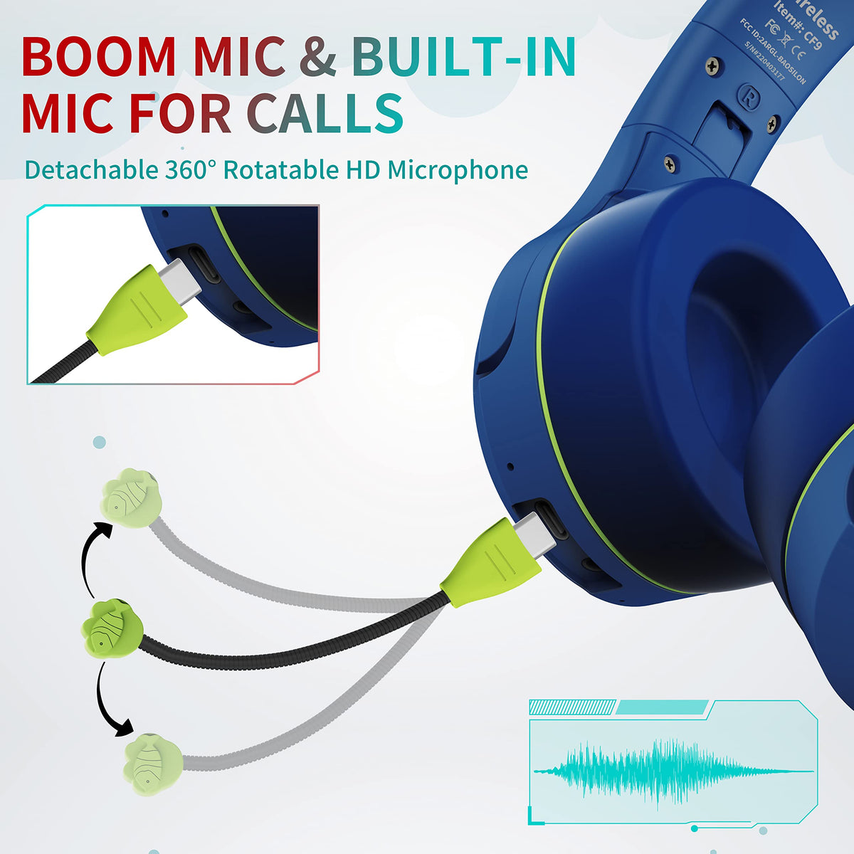 Riwbox CF9 three-mic HD call quality for clear kid calls