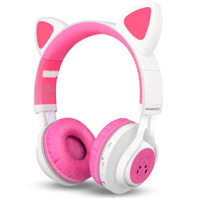 Riwbox CT-7 earcup controls close-up with buttons for volume and playback