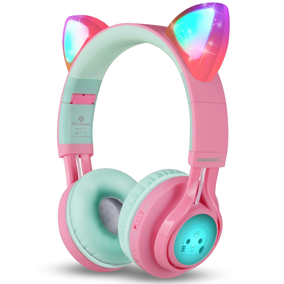 Riwbox CT-7 front view showing pink and green colorway and playful design, great for gifting