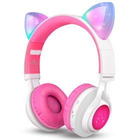 Riwbox CT-7 front view showing white and pink design and comfortable pads
