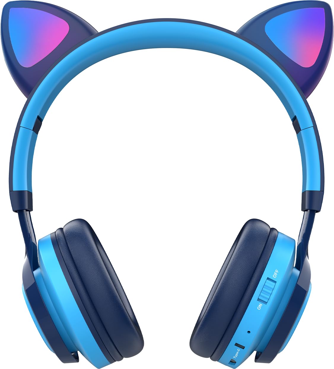 Riwbox CT-7 close-up of LED cat ears highlighting the playful light-up accent
