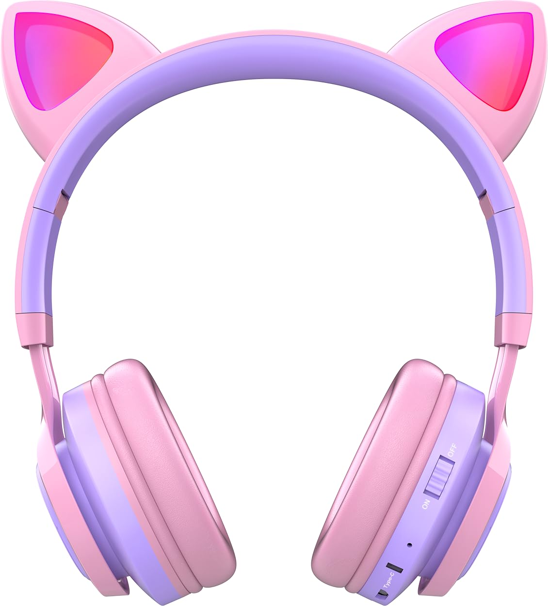 Riwbox CT-7S cat ears lit with color-changing LEDs adding fun while keeping kids engaged